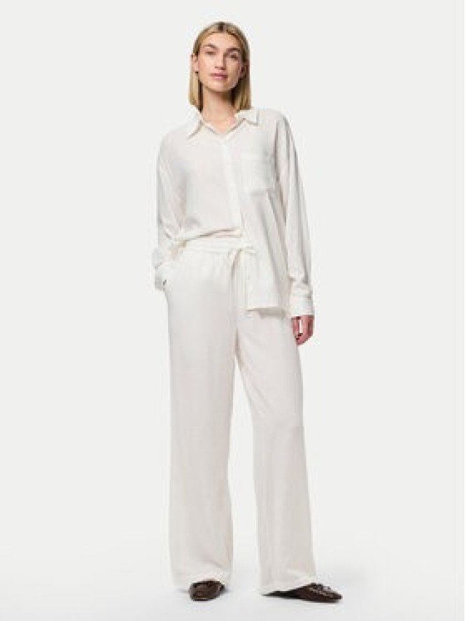 Pieces Spodnie materiałowe Pia 17149314 Biały Wide Leg