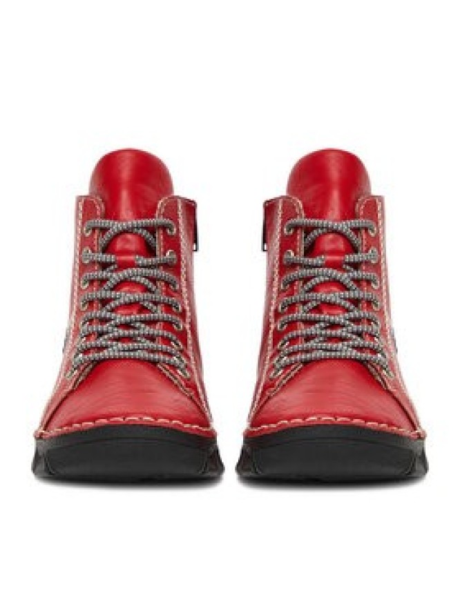 Rieker Trzewiki 55020-33 Czerwony