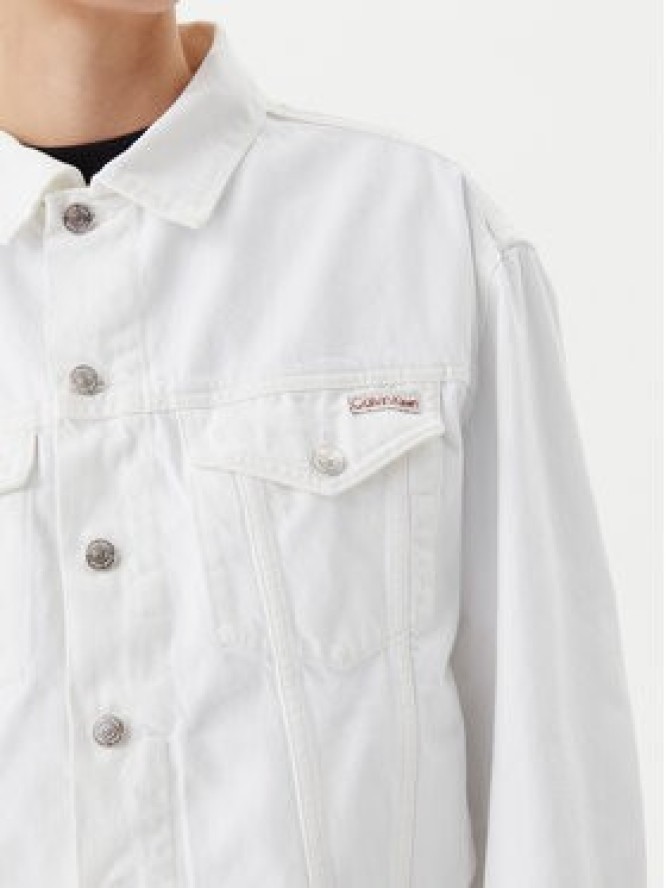 Calvin Klein Jeans Kurtka jeansowa J20J225181 Biały Boxy Fit