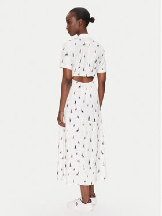 Tommy Hilfiger Sukienka koszulowa WW0WW44668 Biały Regular Fit