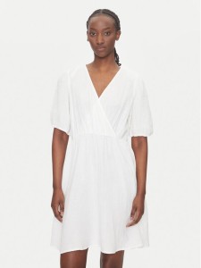 Pieces Sukienka letnia Sastina 17156475 Biały Regular Fit