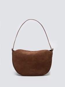 Torebka damska ze skóry naturalnej zamszowej brązowa Kosaka 804