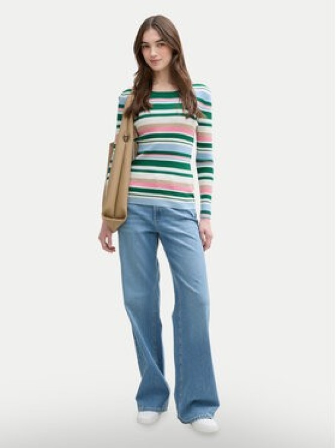 Tom Tailor Denim Sweter 1045615 Kolorowy Slim Fit