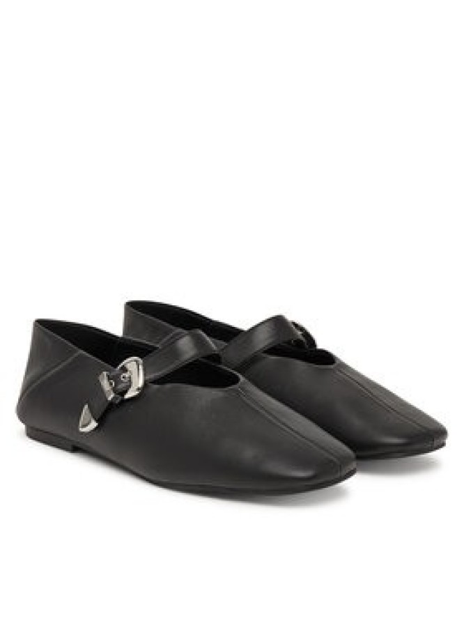 Tommy Jeans Baleriny Tjw Ballerina Nappa Leather EN0EN03043 Czarny