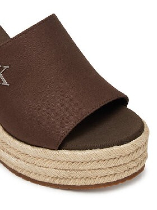 Calvin Klein Klapki Wedge Rope Slide Mg YW0YW01699 Brązowy