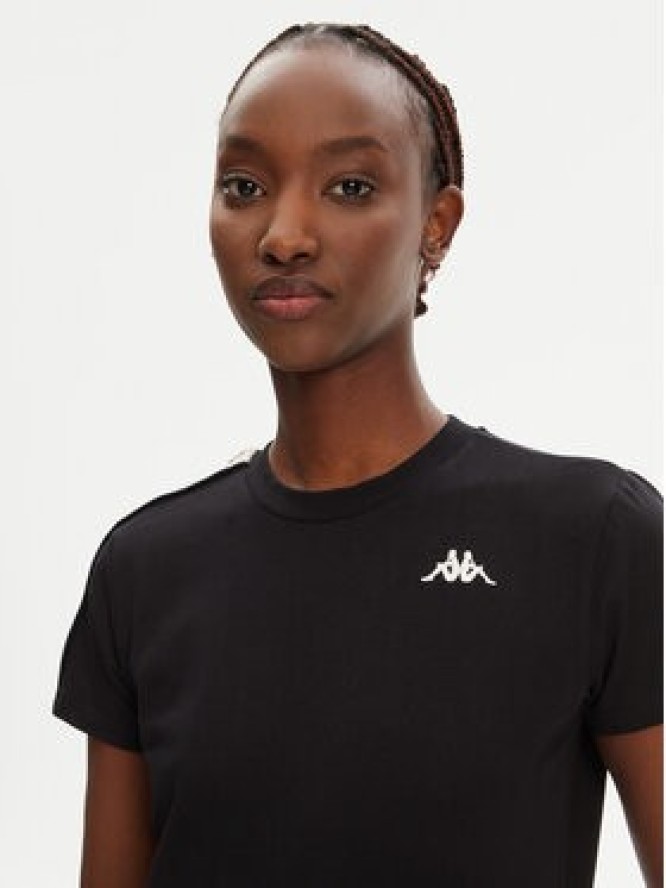 Kappa T-Shirt Banda Pippigt 351N56W Czarny Regular Fit