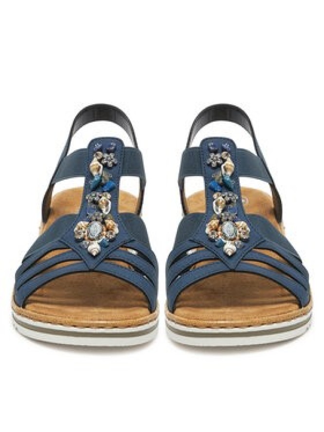 Rieker Sandały V0649-14 Granatowy