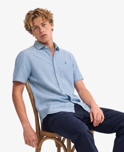 superdry Riviera Short Sleeve Linen Shirt — Lniana koszula z krótkim rękawem