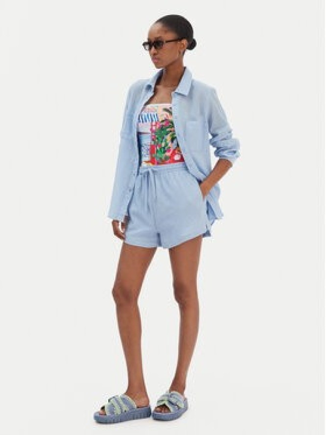 Seafolly Koszula Breeze 55428-TO Błękitny Regular Fit