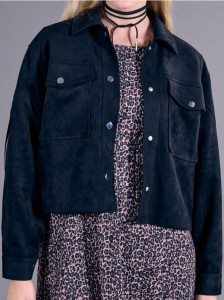 Kurtka z frędzlami - czarny