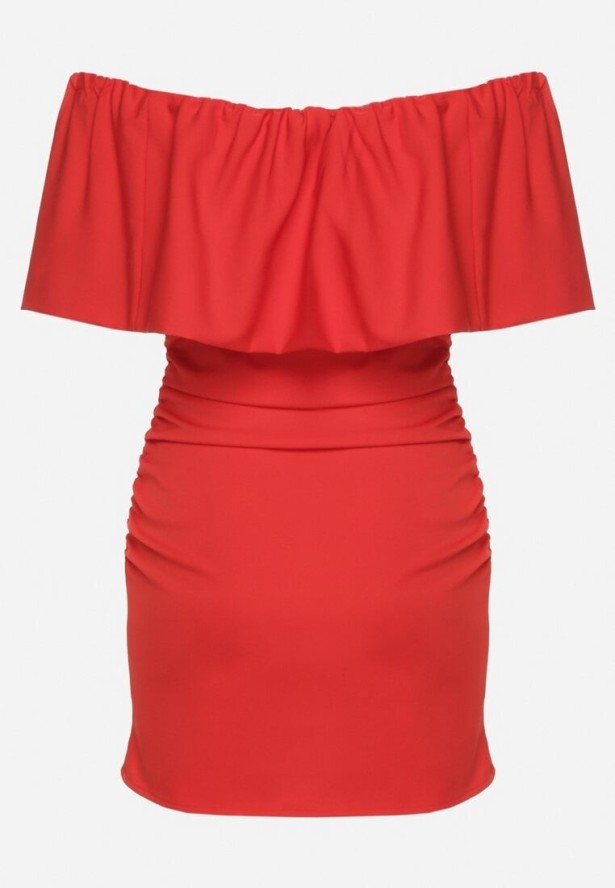Czerwona Dopasowana Sukienka Koktajlowa Hiszpanka Vices Awilisa