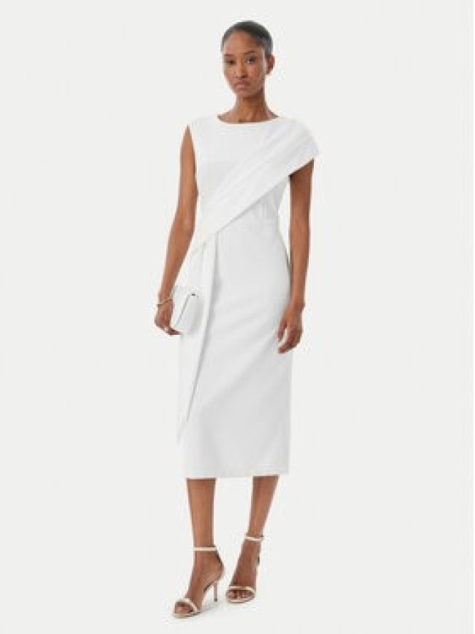 Rinascimento Sukienka koktajlowa CFC0019923002 Biały Regular Fit