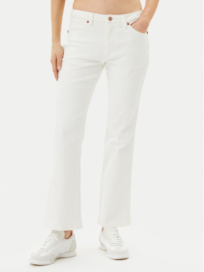 Wrangler Jeansy 112362665 Biały Bootcut Fit