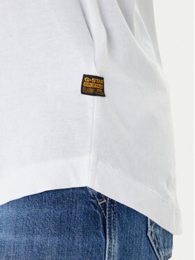 G-Star Raw T-Shirt Rolled Up D24524-4107 Biały Loose Fit