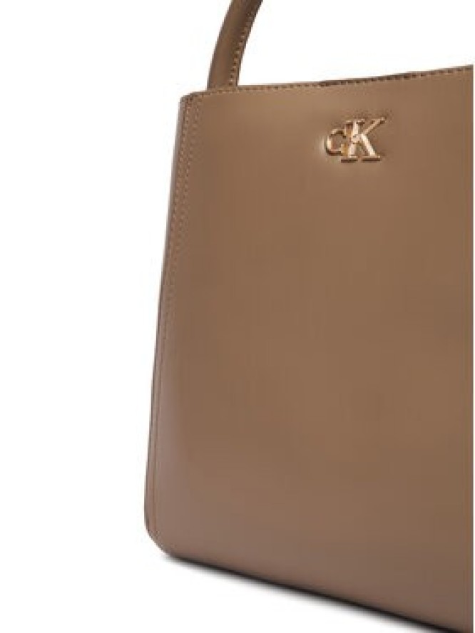 Calvin Klein Torebka Ck Bucket With Strap LV04F3174G Beżowy