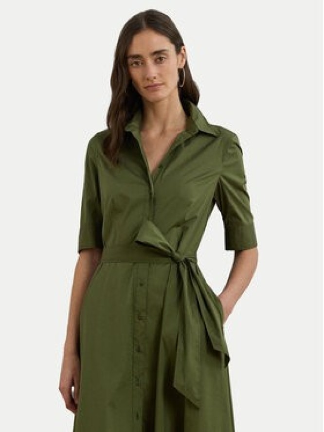 LAUREN RALPH LAUREN Sukienka koszulowa 200748950014 Zielony Regular Fit