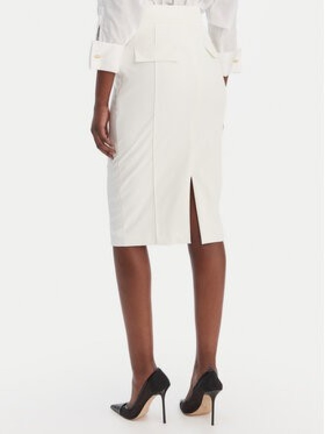 Elisabetta Franchi Spódnica ołówkowa GO-159-61E2-V360 Écru Regular Fit