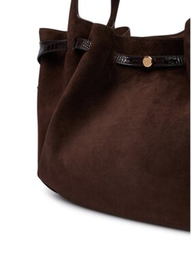 Tory Burch Torebka Romy Suede Tote 186348 Brązowy
