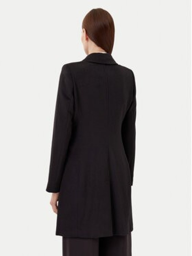 Motivi Płaszcz wełniany 0039Q100534N Czarny Slim Fit