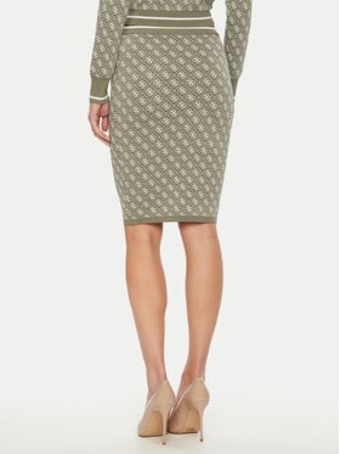 Guess Spódnica ołówkowa W4BD53 Z37K0 Zielony Regular Fit