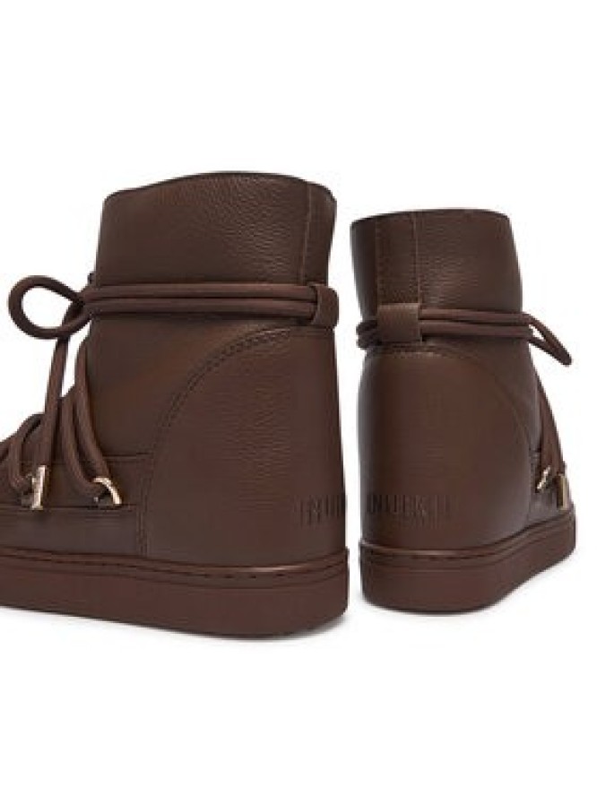 Inuikii Śniegowce Full Leather Wedge 1001.004.0092.152 Brązowy ciemny