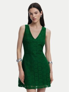 Desigual Sukienka koktajlowa 25SWVW53 Zielony Slim Fit