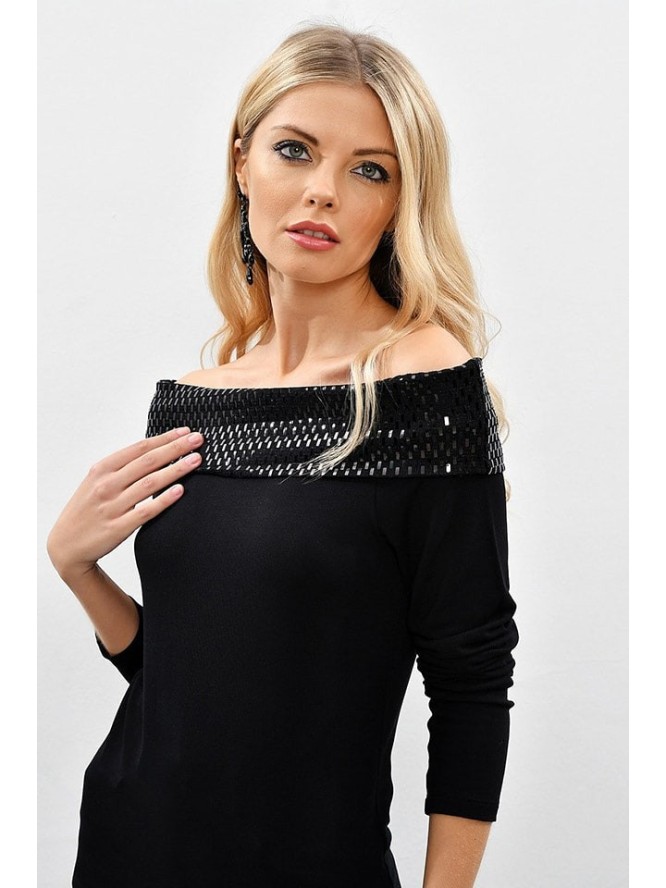 Milan Kiss Bluzka w kolorze czarnym rozmiar: S
