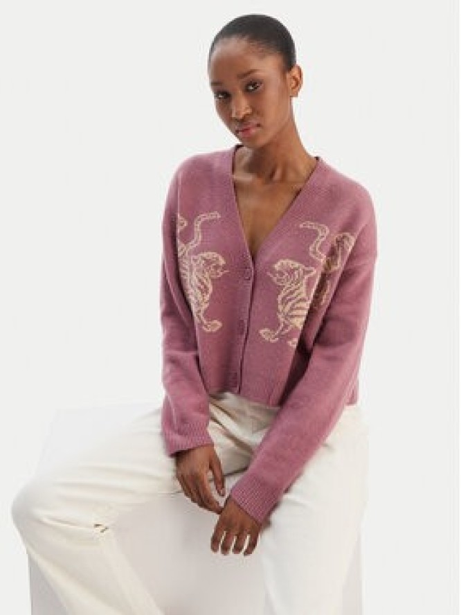 RVCA Kardigan EVJSW03002 Fioletowy Relaxed Fit