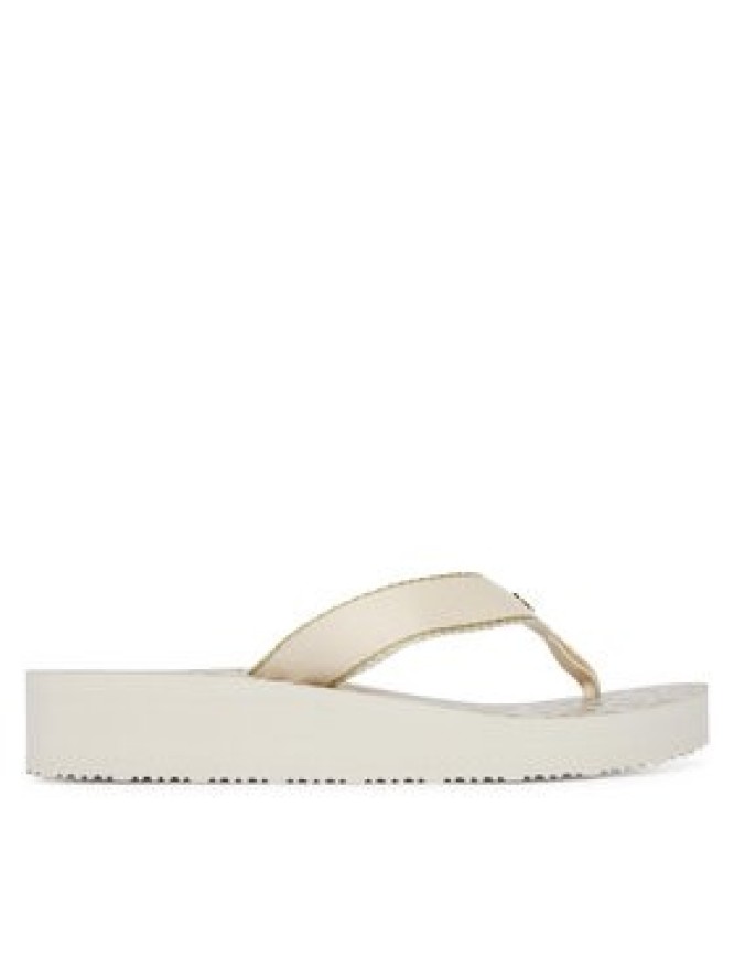 Tommy Hilfiger Japonki Monogram Mid Wedge Sandal FW0FW09419 Kremowy