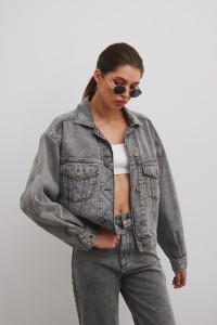 Kurtka jeansowa w kolorze FADED GREY - RUBI