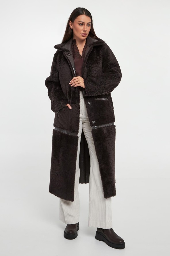 Płaszcz damski skórzany dwustronny DIEGO M