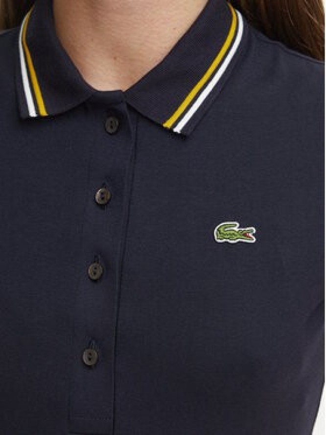 Lacoste Polo DF5284 Granatowy Slim Fit