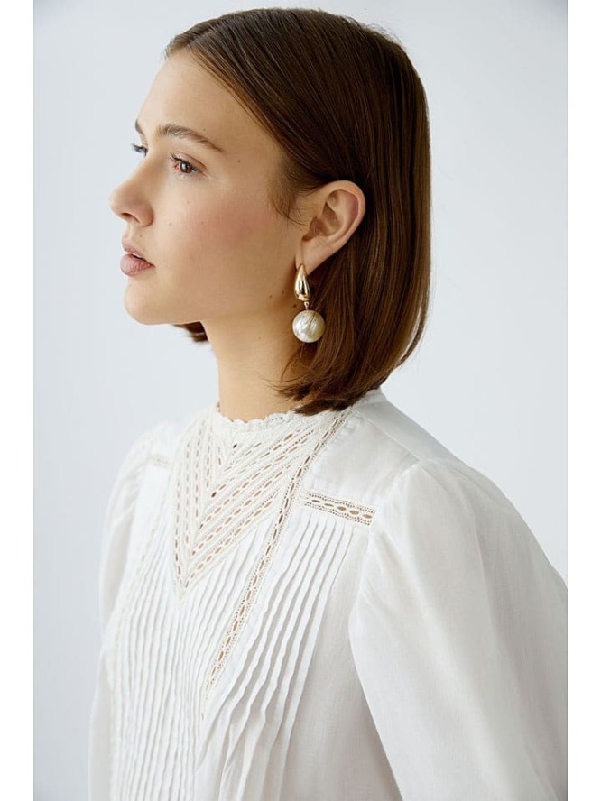 Oui Bluzka w kolorze białym rozmiar: 38