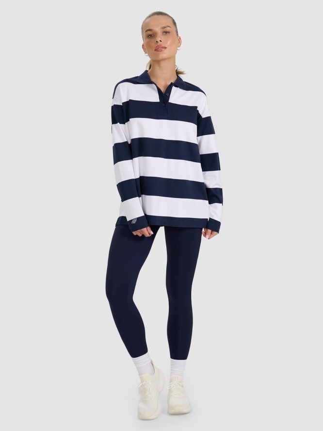 4F Longsleeve oversize damski - granatowy M