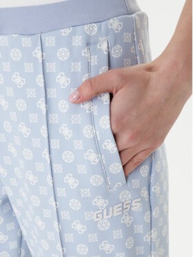 Guess Spodnie dresowe V5YB20 KB212 Błękitny Regular Fit