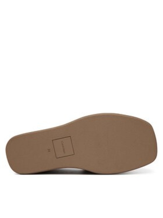 Calvin Klein Klapki Wedge 70 Sndl Canv Mg HW0HW03134 Beżowy