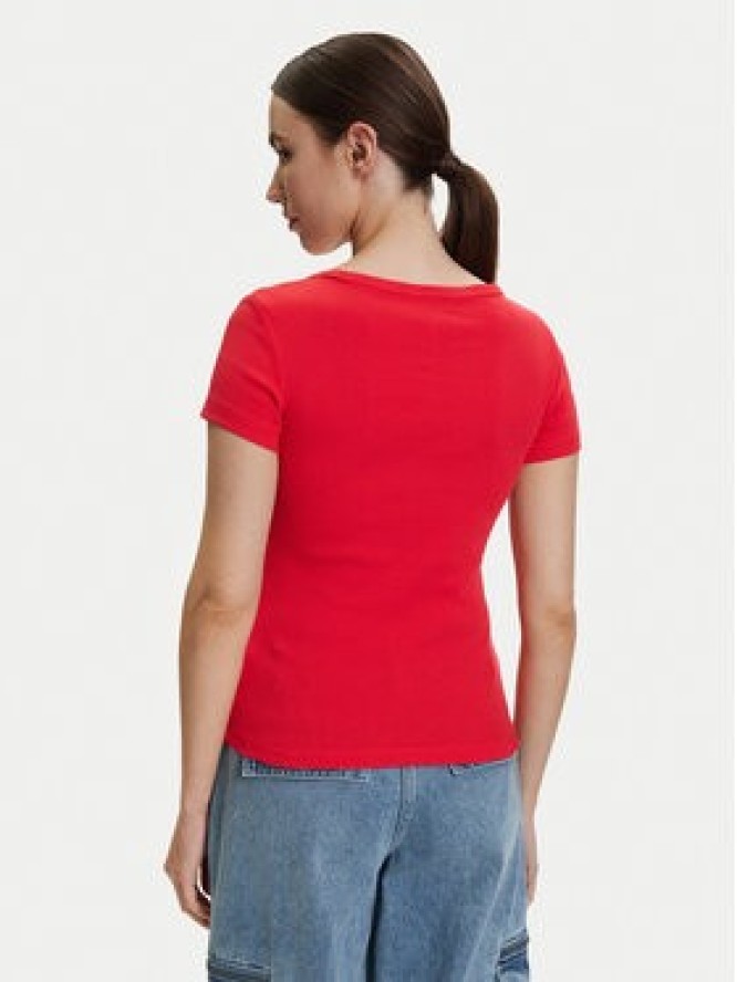 Tommy Jeans T-Shirt DW0DW17385 Czerwony Slim Fit