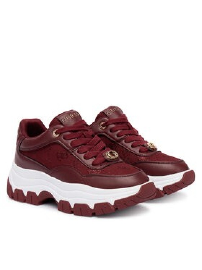 Guess Sneakersy FLFBRT ELE12 Bordowy