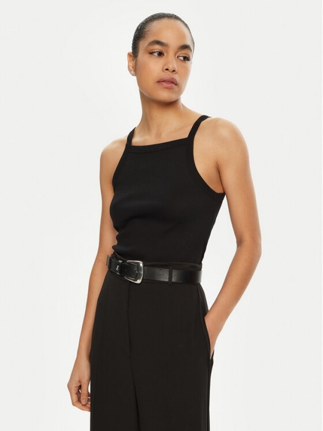 IVY OAK Top Klara Rose IO1100X2362 Czarny Slim Fit