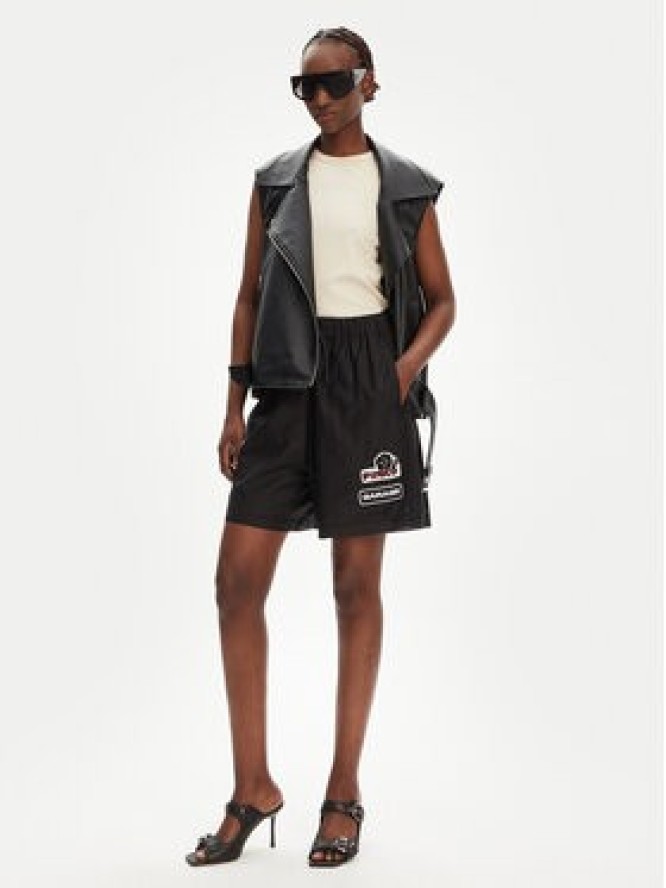 PINKO Szorty materiałowe Lewis 105243 A2M7 Czarny Regular Fit