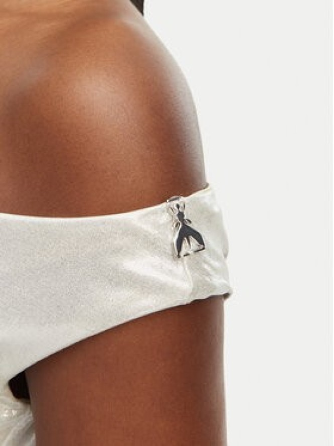 Patrizia Pepe Sukienka koktajlowa 2A3040/J242-S125 Kremowy Regular Fit