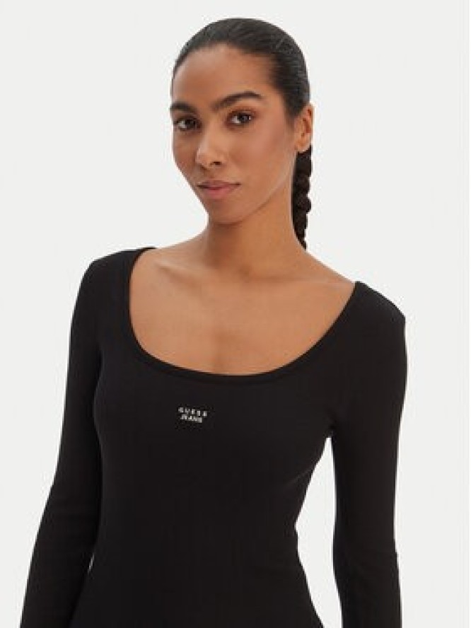 Guess Jeans Sukienka codzienna W5BK12 KA0H1 Czarny Slim Fit