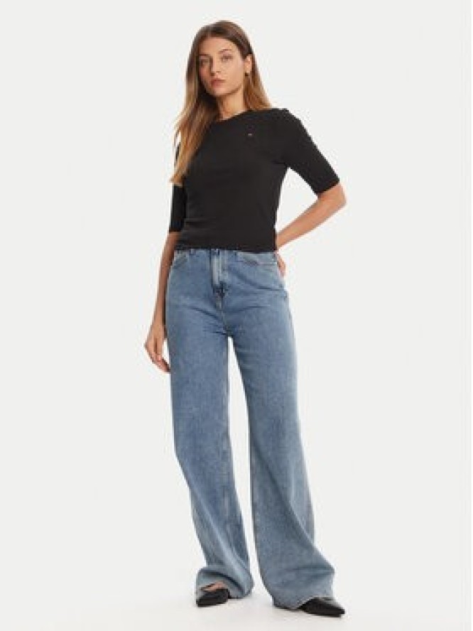 Tommy Hilfiger Bluzka WW0WW47308 Czarny Slim Fit