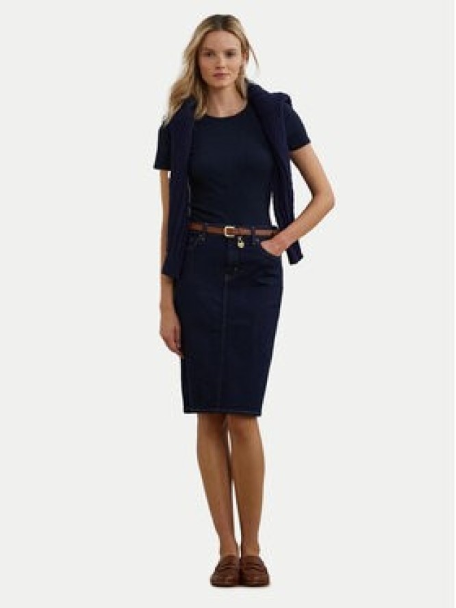 LAUREN RALPH LAUREN Spódnica jeansowa 200813134001 Granatowy Straight Fit