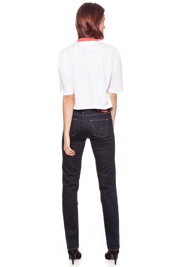 WRANGLER T SHIRT DAMSKI T-SHIRTS CROP 80´S TEE WH W7013EV12 112130880