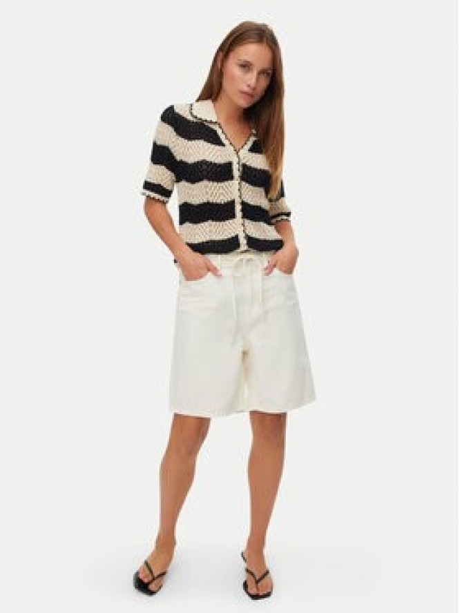 Vero Moda Szorty jeansowe Villa 10326196 Beżowy Regular Fit