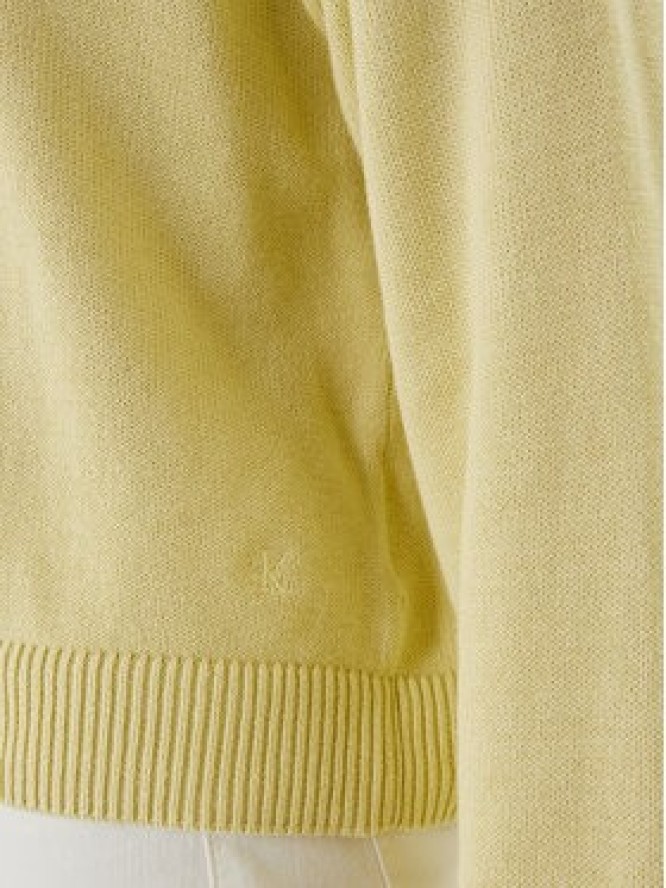 Calvin Klein Sweter LV047D305G Żółty Relaxed Fit
