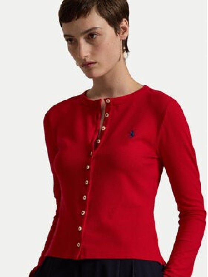 Polo Ralph Lauren Kardigan 211941175006 Czerwony Slim Fit