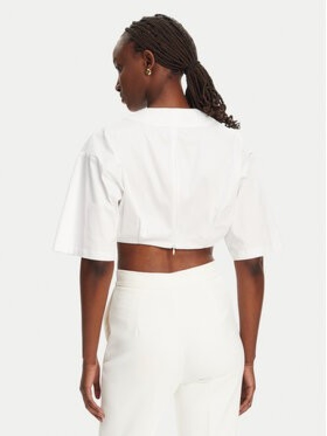 Elisabetta Franchi Bluzka CA12452E2 100 Biały Regular Fit