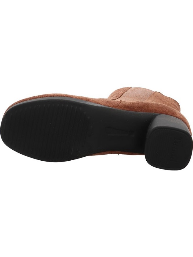 Think! Skórzane botki w kolorze jasnobrązowym rozmiar: 42